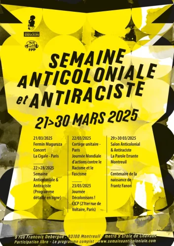 Salon anticolonial et antiraciste les 29 et 30 mars à Montreuil !