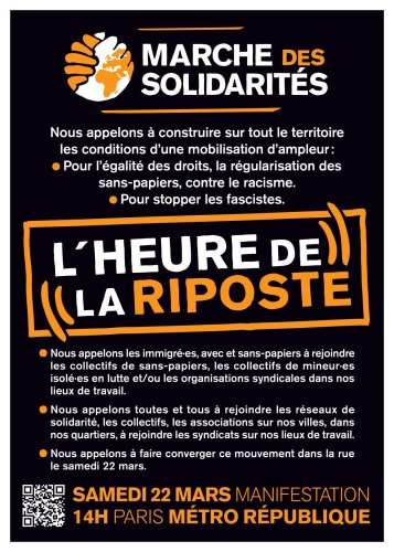 SAMEDI 22 MARS JOURNÉE MONDIALE CONTRE LE RACISME ET LE FASCISME