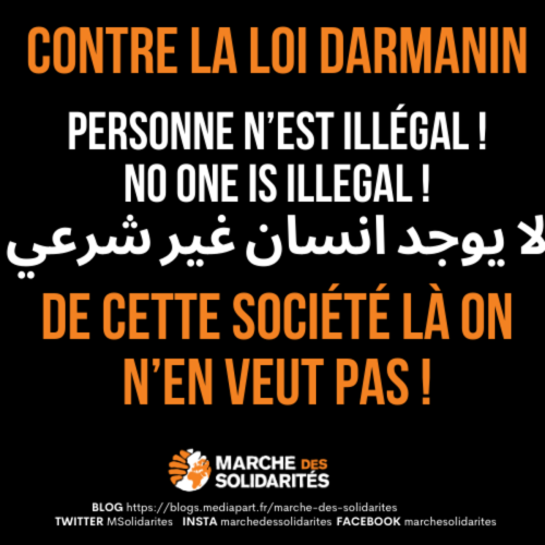 Contre la loi Darmanin : appel à mobilisation générale le 18 décembre ! 