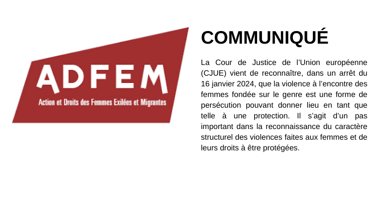 Droit d'asile : enfin la reconnaissance du groupe social des femmes !