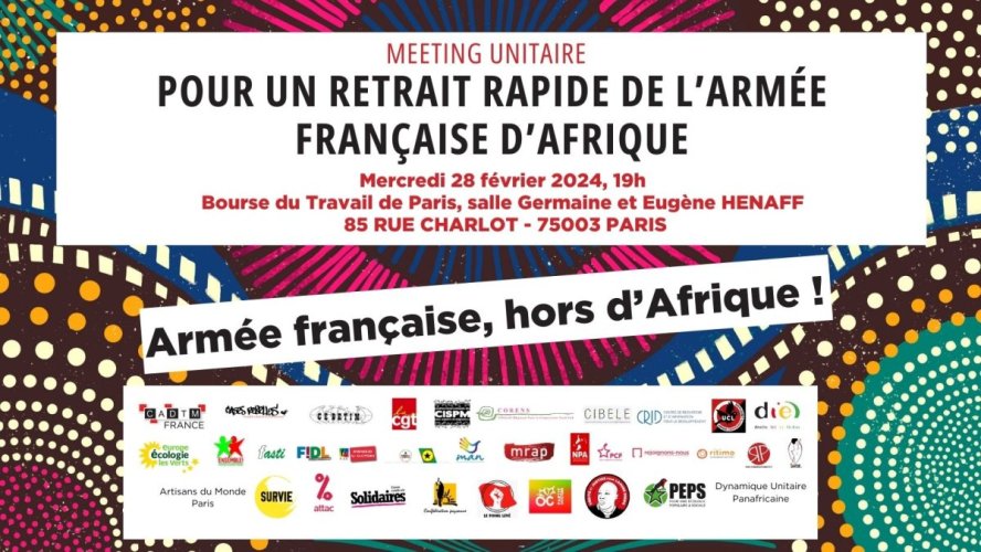 Meeting unitaire : pour un retrait rapide d'Afrique de l'armée française !
